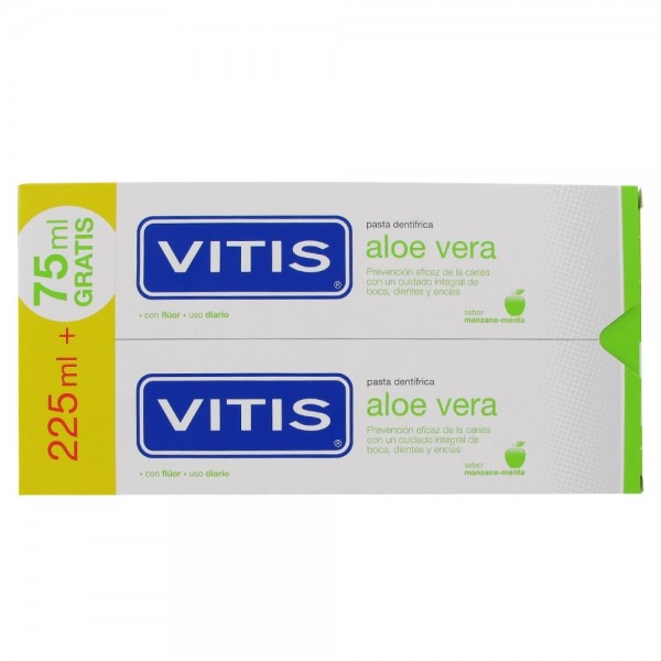 Vitis Pasta Aloe Vera Sabor Menta 2x150ml Promo