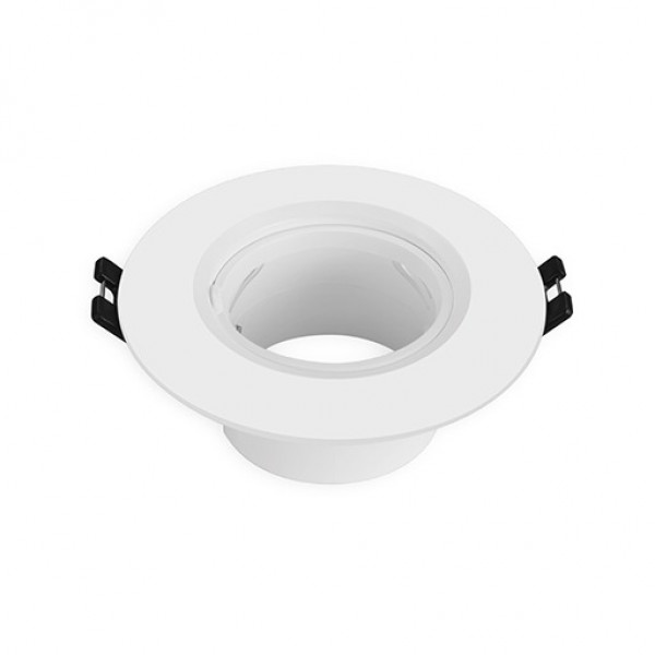 Aro fijo gu10 redondo blanco (caja de 6 unidades)