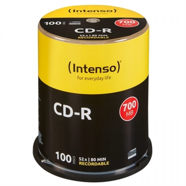 Intenso cd-r 700mb/80min tubo 100 unidades