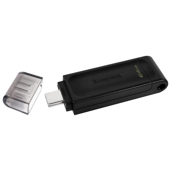 Kingston datatraveler 70 black / pendrive 64gb usb-c 3.2
