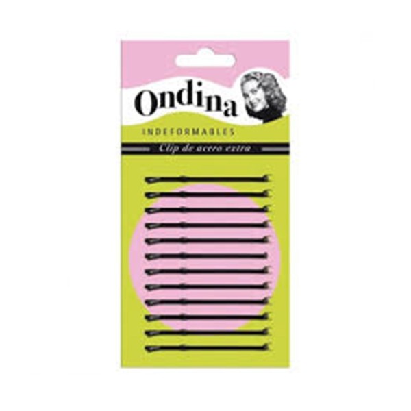 Eurostil bola negro negro clips ondina 70mm carton 1un