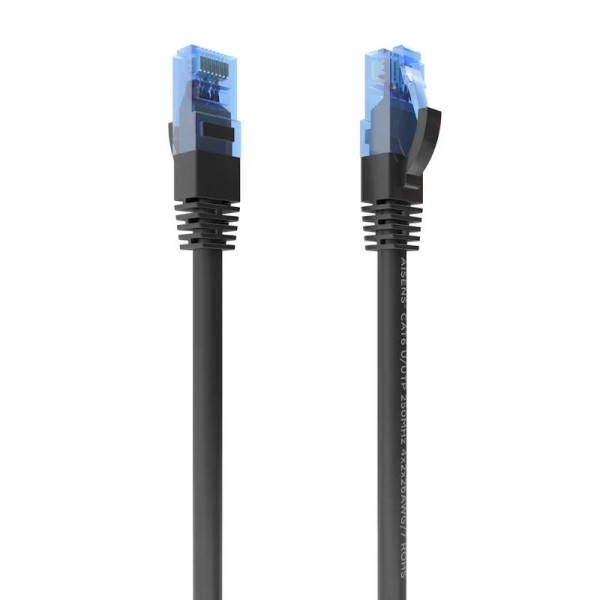 Aisens cable rj45 cat.6 utp awg26 cca negro 10m