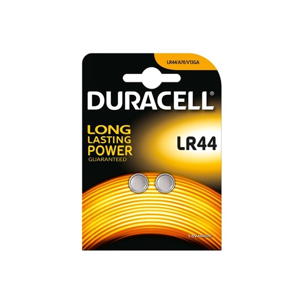Duracell pila botón alcalina lr44 1,5v blister*2