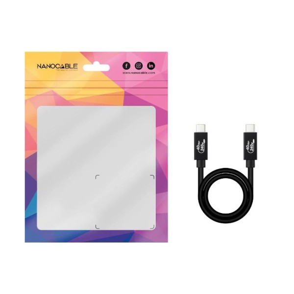 Nanocable cable usb4 gen3x2 40gbps 240w usb-c 1.8m