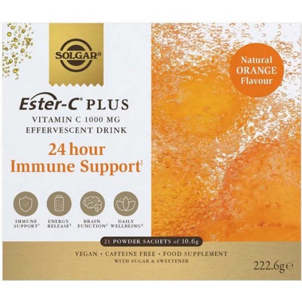 Solgar Esterc Plus Vitamina C 1000 Mg 21 Sobres Efervescentes