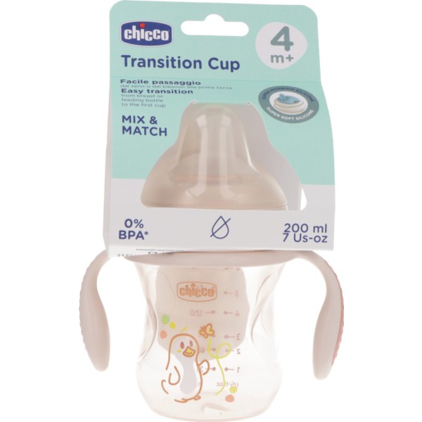 Chicco Vaso Transicion Rosa +4m 200ml