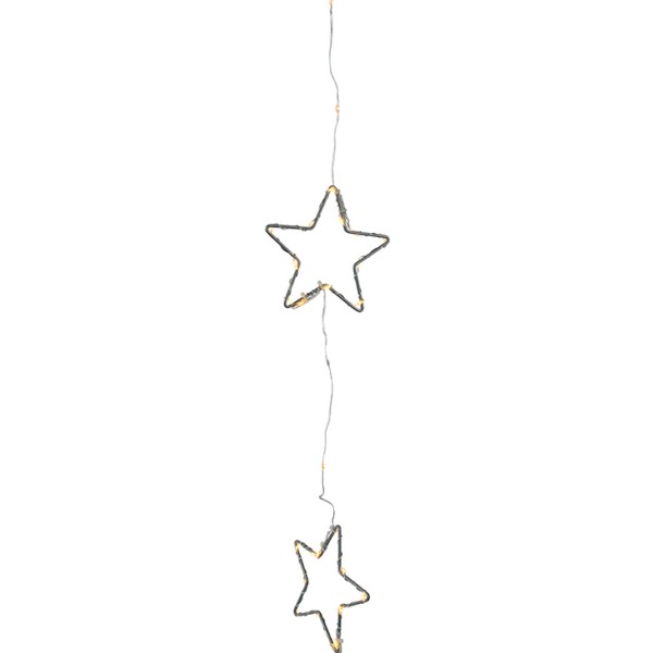 Cortina de led con estrellas, fija, luz cálida, 252 leds, exterior, 2 m color negro