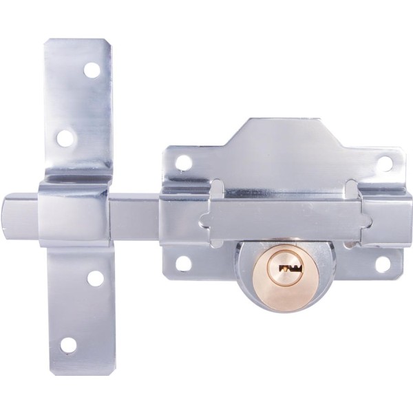 Cerrojo t/fac cromo 26x50mm.doble seg.