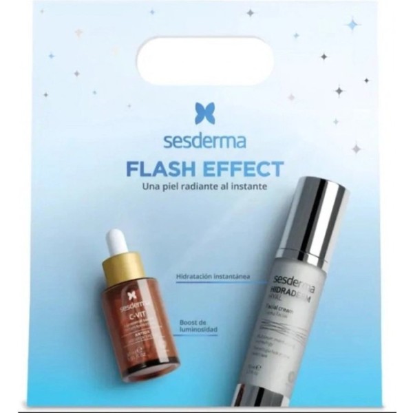 Sesderma Flash Effect C-vit Serum Liposomado 30ml + Hidraderm Hyal Crema Facial 50ml Promo