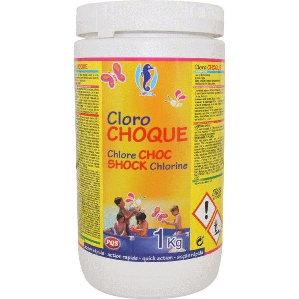 Cloro de choque granulado, bote 1 kg