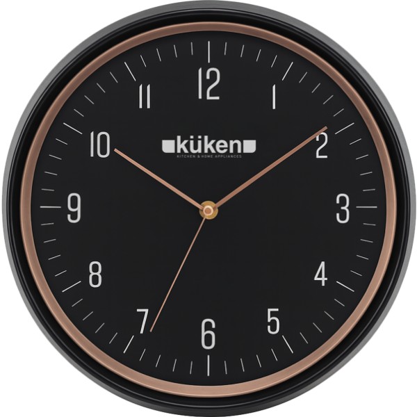 Reloj pared negro redondo 30cm