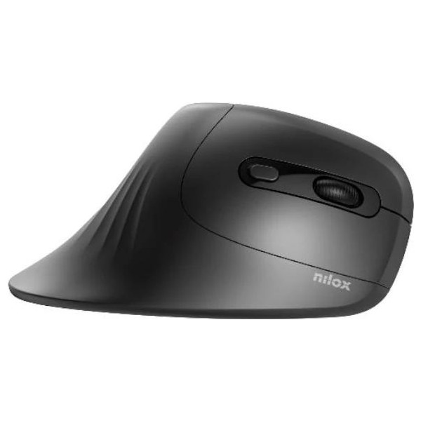 Nilox nxmoev02 ratón vertical wirelles sil. negro