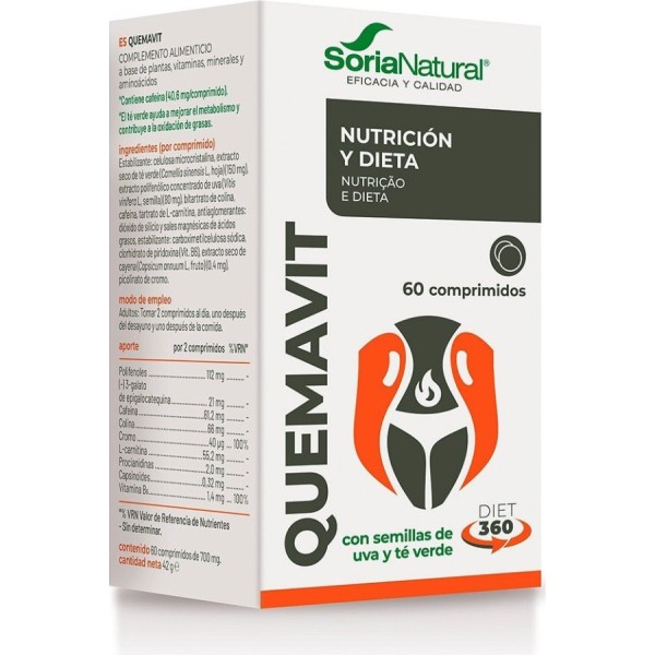 Soria Natural Quemavit Neo Control de Peso 60 Comprimidos