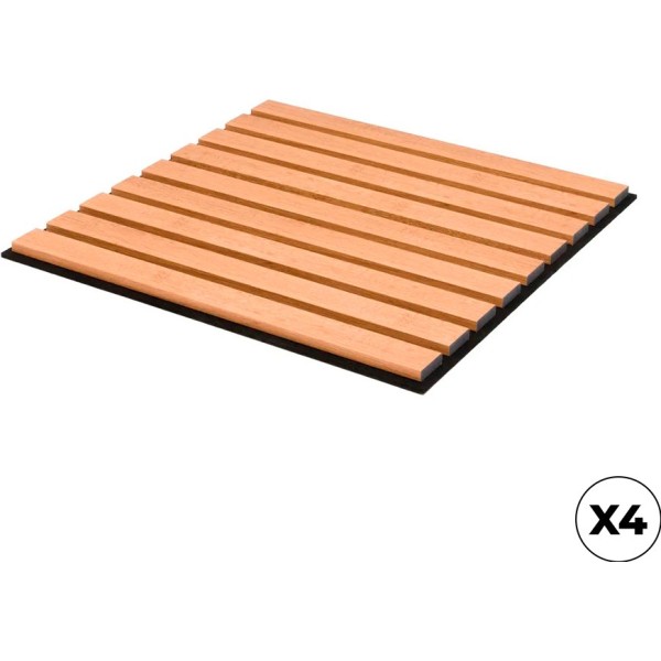 Revestimiento 3d, color roble bronce, loseta de 50 x 50 cm, 4 uds